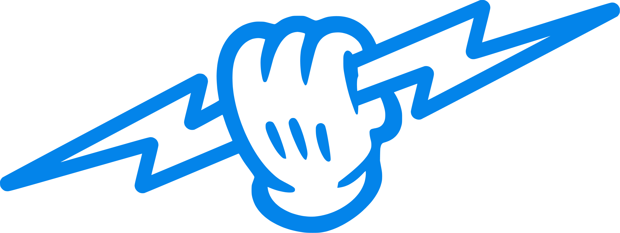 Blue outline of a hand with a lightning bolt on a white background